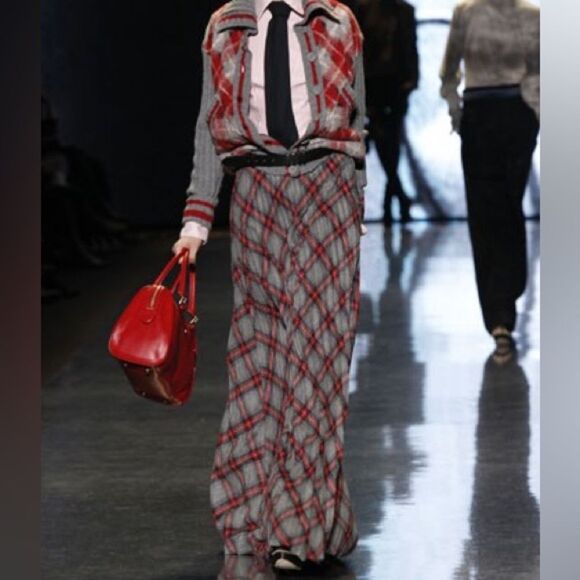 L.A.M.B. Red Leather Satchel Handbag Gwen Stefani 2011 Bag Purse Top Handle - Picture 14 of 14